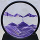 Zanlutong quicksand painting ornaments, decompressed sand wine cabinet, TV cabinet, office desk decoration, artistic creative gift for friends, dreamy purple, medium size + base