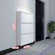 Gabinete de zapato de flip aifeng de Miaofan con cerradura de 15 cm fuera del corredor del gabinete de zapato estrecho de zapatillas de pared montada en la pared de la contraseña antirrobo bloqueo blanco de tres capas de tres capas de 655 mm de ancho