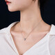 Pt.Charm platinum necklace women's Pt950 platinum necklace women's versatile personality O-shaped chain collarbone V-shaped set necklace Mother's Day spot 3.5-3.6 grams