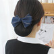 Southern girl staff hair flower professional hair net bag hairpin hair cover property nurse bow hotel bank hair accessories blue two-knot thick net