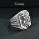 GsunG platinum PT950 ring, elegant men's Pixiu men's ring, platinum live mouth Pixiu ring, pt950 ring, about 23 grams