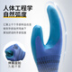星宇 浸胶劳保手套 优耐保半挂乳胶压纹防滑耐用 工业工地工作木工钢筋工建筑防护手套 6付体验装 蓝色 A688【耐磨透气柔软】