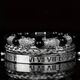 
Pangdonglai quality double-headed leopard bracelet copper micro-set zircon black agate bracelet woven men's stainless steel Roman bracelet stack ZJ12805