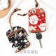 Duleke Auszug aus Key Bag Fabric Damen Key Storage Bag Internet Celebrity Kartenbeutel Zwei-in-eins-kleine einfache Key Cover Mini Lucky Cat (Hefeng)