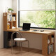 OSTRADAN solid wood computer desk pine wood bookcase table with storage wall bookshelf home integrated log student double table customized photo shoot