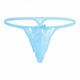 ROSELEX confidential delivery European and American lace thong transparent mesh men's T-string pants seamless temptation blue M
