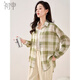First application thin plaid shirt women's long-sleeved Korean style loose shirt casual top air-conditioning shirt jacket SW26A11