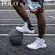 Polo Trendy Brand Socks Herren-Hochrohrstrümpfe Basketball Socken Feste Farben Baumwollsocken mittel dicker trendiger Sportherbst- und Winter-Herren-Socken Sportstudenten Jugend-Männer-Socken 6210 [Weiß 3] Einen Größe empfohlen 40-44 Fuß
