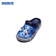 ROOKIE children's shoes for boys and girls, summer new children's beach toe-cap sandals, with 6 cartoon buckles, feather white/midnight blue 29 30, suitable for feet 18-18.5cm long