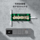 汉斯格雅（Hansgrohe）暗装花洒境雨飞雨精铜淋浴套装数显预埋热熔一体嵌入式淋浴花洒 【枪灰色KS702】智能数显+升降杆