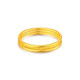 Mengjinyuan Gold Ring Three Lives Three Worlds pure gold ring ring for women, stackable ring, fashionable tail ring for girlfriend, size 16 - about 1.2g (single smooth style)