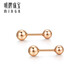 Ming brand jewelry 18K gold color rose gold earrings bright small gold ball earrings for gift women CSH0307 pricing 18K gold earrings about 0.78-0.84 grams