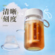 Private high-quality water cup for girls, tea and water separation, cold brew tea cup, high temperature resistant with scale, students' transparent cold brew water cup, summer