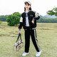 Schatz Cherry Girls Set Internet Promi-Jacke und Sporthose zweiteilige 3-15-jährige 3-15-jährige und alte Kinder Mädchen lässig und modisch Frühlings- und Herbst-Kleidung BQ1396 Gray 170