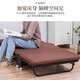 Ou Runzhe folding bed widened 75cm thickened sponge Multi-stage backrest adjustment triple folding single nap bed Coffee color