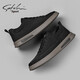 Shachi Herrenschuhe Sommer Neue Brettschuhe Herrenschuhe Fashion Canvas Schuhe täglich Schnüre-up Soft Sohle Schuhe Männer Schwarz 43 (265 mm) Lederschuhgröße