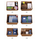 Jianyuan kraft paper storage box with lid for book storage, file box, storage box with lid, storage and organization carton, No. 7, 47L, size 43*33*33 cm, storage box (with handle)