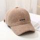 Nozhi niedliche pelzige Herbst- und Winter Baseballhut Frauen Baseballkappe Einfache Feste Farbe Baseball Sonnenhut Frauen NC728 Feste Farbe Schwarz One Size Verstellbar