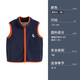 EUV Children's Vest Spring and Autumn Boys' Velvet Vest Jacket Girls' Warm Vest Medium and Large Children's Polar Fleece Vest Navy Blue (Orange) 160