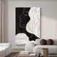 
Aohan Black and White Entrance Decorative Painting Large-scale Character Art Lines Corridor Aisle Living Room Hanging Painting High-level Abstract Mural JD15844 80*120 (suitable for 1.0-1.5 meters wide wall) Crystal porcelain aluminum alloy black frame
