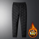 Legendary Paul casual pants men's thickened cotton pants men's cotton pants plus fertilizer to increase thickening winter warm pants large size winter thickening pants black tie feet black belt S955 3XL140-155 catties