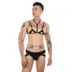 Lace hollow underwear gay halter bra men's suit mini vest temptation thong g219 white lace bra + panties S