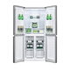 HOMA 430 Liter Cross-Double-Tür Viertürer Haushaltskühlschrank 99,99% Sterilisation und Geruch sauber erster Ebene intelligente Dual-Frequenz-Umwandlung BCD_430WDG/ B (x) Xingshuo Gray 795x692x1800