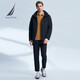诺帝卡（NAUTICA）【父亲节礼物】男装秋冬款尼龙四面弹连帽厚外套棉服男JM3422 藏青4NV L