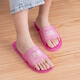 Ximuwei plastic slippers bathroom bath home couple crystal jelly slippers indoor men and women leak 1105-Black 43 (standard size)