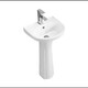 JOMOO JOMOO bathroom pedestal basin bathroom ceramic wash basin hand wash basin balcony household integrated pedestal basin C type pedestal basin + faucet + drain accessories
