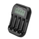 
Feishi (Camelion) BC-1046 (1047 upgrade) 4-slot intelligent LCD USB fast charging set with 4-section No. 5 2700mAh + 4-section No. 7 1100mAh battery