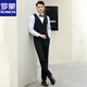 Vestidos al mejor hombre de Romon, vestidos de hermanos masculinos, ropa grupal, vestidos de novia, camisas blancas, trajes, trajes de novios, chaquetas de tres piezas, chaleco azul marino de una sola pieza mejorada en verano, corbata de lazo xl