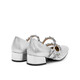 Wahre Schönheit Poesie Silber Flügel Mädchen Frühlingsschaffell Dicke Ferse Silber Mary Jane Schuhe Frauen J6621AQ4 Silber 37