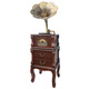 Jinmo gramophone living room American European style vinyl record player solid wood old-fashioned antique streaming sound machine retro gramophone C206 A15 brown