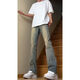 Mode Handu Jeans Herren Frühlings- und Herbst Sommergürtel Cleanfit American Hosen Herren -Vibe Style Light Loft Casual Hosen Zement grau G841 L