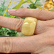 Ultimate natural beeswax ring, beeswax ring, amber ring, running ring, accessories, natural fidelity, chicken fat yellow beeswax, 52.1mm, No. 13 inner diameter, 16.6 circumference