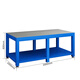建功立业GY5012钳工重型模具台虎钳飞模维修桌2000×1000×800mm蓝色无抽