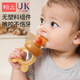 Hanyuan Bite Le Baby Fruit Fruit Eater for 6 months and above, full silicone bite bag, teether, fruit and vegetable food supplement, L size 1 pack + M size bag + anti-drop chain