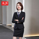 Wuwo 70% wool suit suit for men and women thin bank 4s hotel manager president official sales employee suit women's navy suit + trousers XL