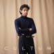 CULTUM【多色可选】秋冬厚款山羊绒混纺高领毛衣男长袖套头打底针织衫 米白 M