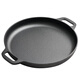 KITCHEN LITTLE HAPPINESS KITCHEN Thickened cast iron uncoated pancake fruit tool pancake cast iron household pancake non-stick hand-catch pancake pot Deep style + glass cover + pancake four-piece set 27cm