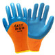 Jishu Winter Baumwollfaden verdickte kalte und warme Handschuhe Arbeitschutzbeschwerde-resistenter König Anti-Rutsch-Wasserdichte Baustelle Arbeit Arbeit Gummi Latex Klebeband Gummi-Schutzbeschichtung Semi-Hanger A698 Warm geprägt [10 Double Pack]