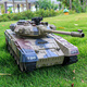 Dwi remote control tank toy remote control car boy and child can fire chariot fire car crawler type can be launched model [spray + water bullet + 2.4G can be played together] Green one rechargeable battery + remote control battery