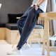 Kurashi Ichiki Ligne de marque Trendy Pantalon décontracté de grande taille pour hommes pantalons recadrés d'été