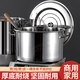 Chuangweiyue stainless steel drum with lid commercial soup bucket electric stove large soup pot cooking pot large capacity braised meat bucket household water bucket diameter 35 height 35 capacity about 35L