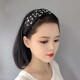 Rongxia hairband wide-brimmed women's non-slip hairpin for going out Korean press hairband for washing face and covering gray hair headband hairpin headband black F43
