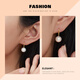 Queen of Pearls 18K Gold 10-11mm Pearl Earrings Fashionable Commuting Style Earrings Gift for Girlfriend