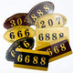 Hethdigg Digital sticker number plate 1 18*10CM Acrylic door plate D (please note the number when placing an order) HGJ-1428