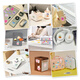 50 pegatinas de cuentas de mano de estado de ánimo de dulces Decoración Patrón pequeño para niñas Heart Water Cup Photo Álbum de fotos Guitar Auriculares Diario Tableta de la maleta Material de bricolaje Decoración creativa impermeable [50 imágenes no se repiten] Candy-693 5-8 cm