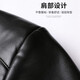 SHANSHAN Shanshan PU leather jacket men's new winter stand-up collar plus velvet warm men's leather jacket anti-wrinkle wear-resistant business casual dad dark green M /170